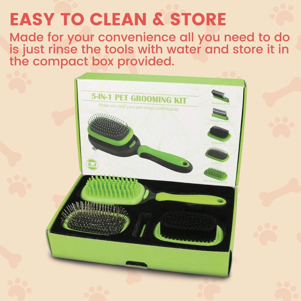 Floofi 5in1 Pet Grooming Set FI-GB-103-KD