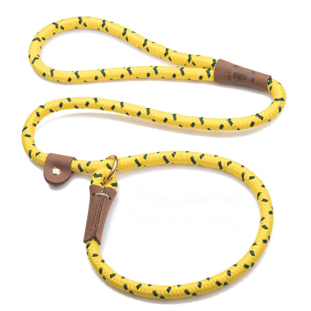 Mendota British Style Slip Leash - Length 1/2in x 4ft(13mm x 1.2m) - Hi-Viz Yellow