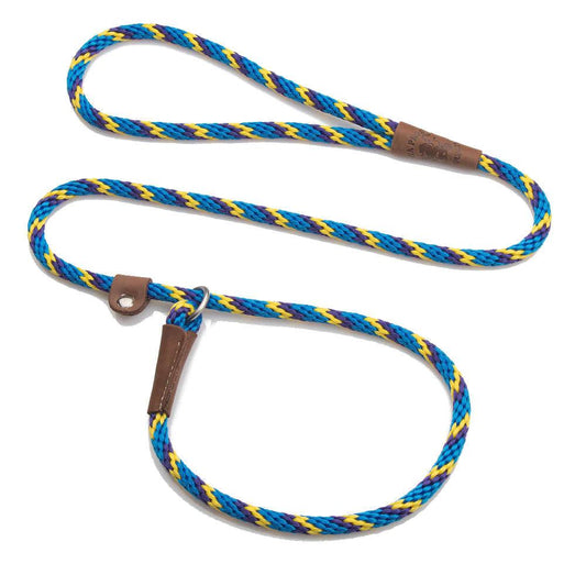 Mendota British Style Slip Leash - Length 1/2in x 4ft(13mm x 1.2m) - Tricolour Sunset