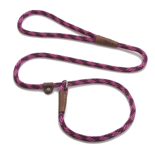 Mendota British Style Slip Leash - Length 1/2in x 4ft(13mm x 1.2m) - Diamond - Ruby