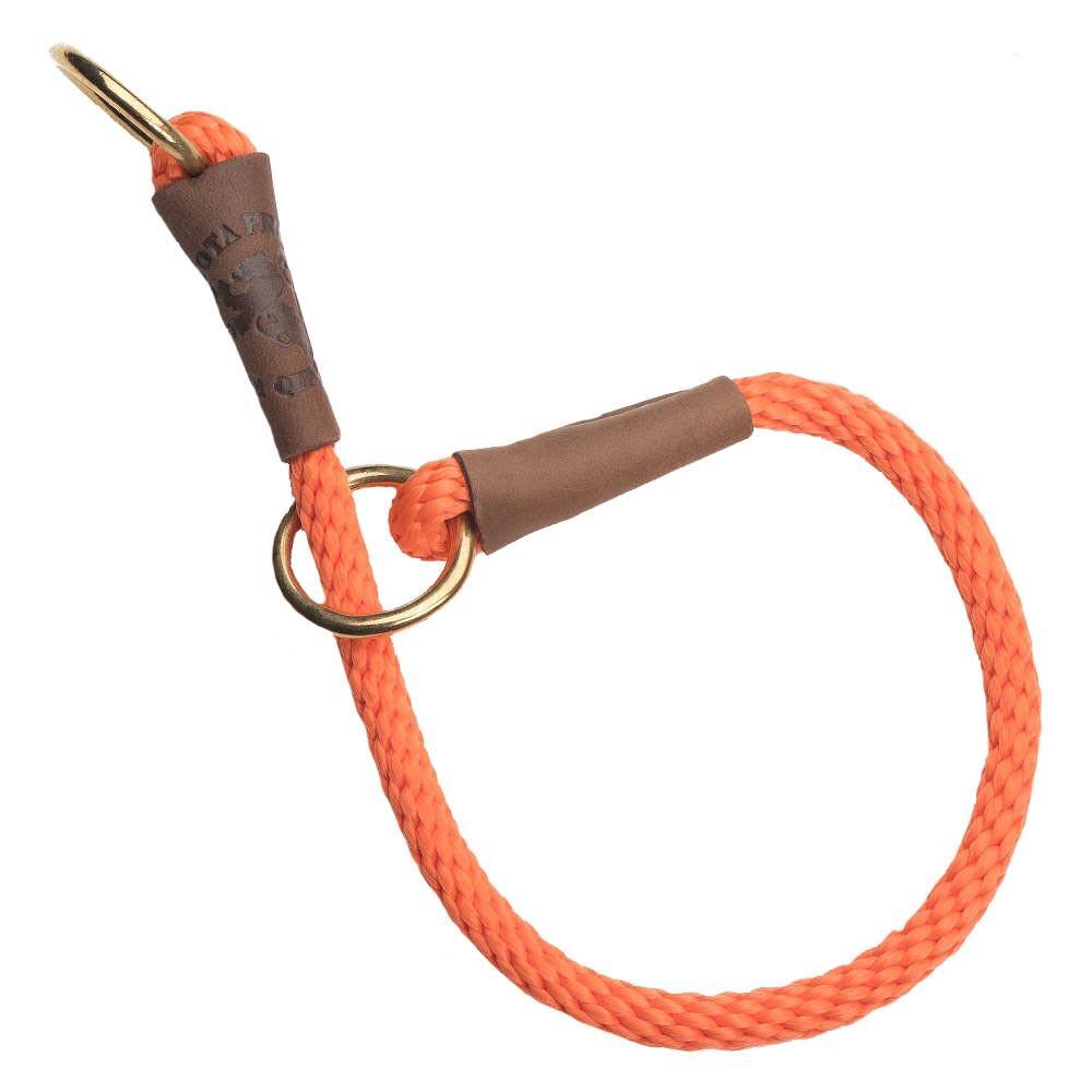 Mendota Products Dog Command Rope Slip Collar 22in (56cm) - Made in the USA - Orange