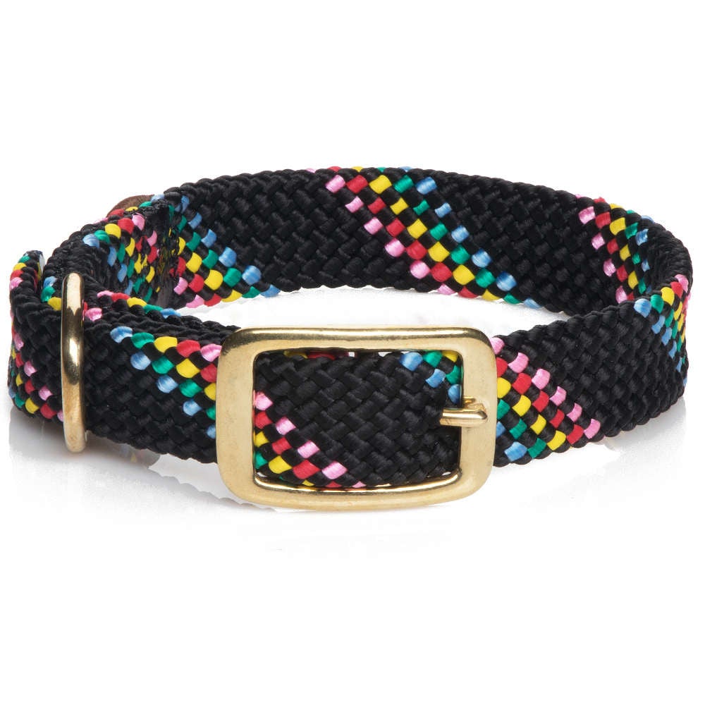 Mendota Doublebraided Collar 18"  BLACK CONFETTI