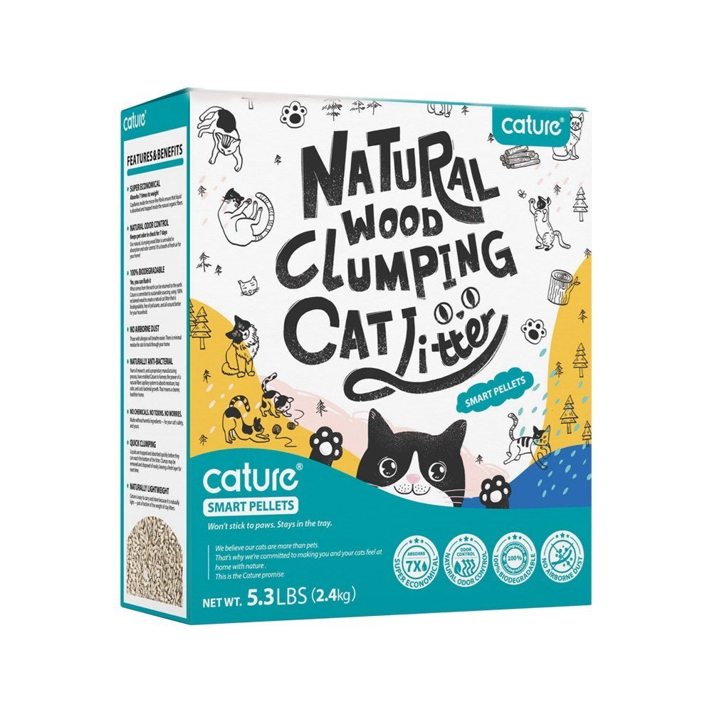 CATURE Wood Clumping Cat Litter Smart Pellets Box 6L/2.4Kg