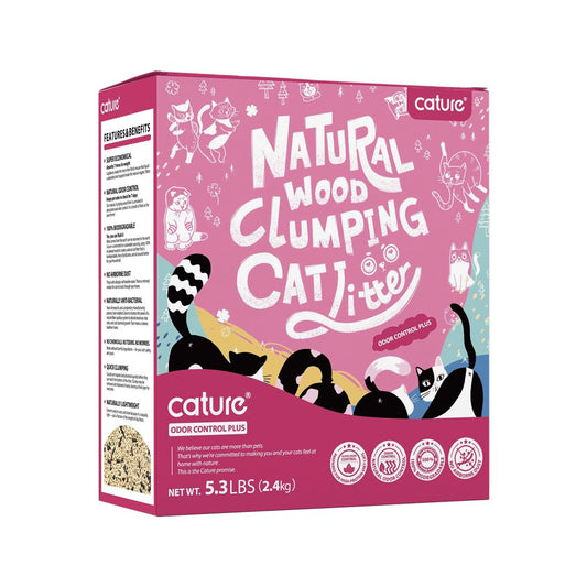 CATURE Wood Clumping Cat Litter Odour Control Plus 6L/2.4Kg