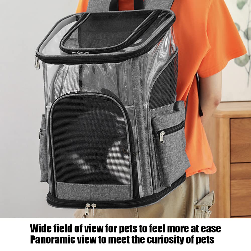 LIFEBEA Cat Pet Carrier Backpack - Dog Puppy Travel Space Carrier Bag - Intimate Design & Easy Access for Pets - Breathable & Soft Backpacks - Ideal Use for Outdoor Trip (L)