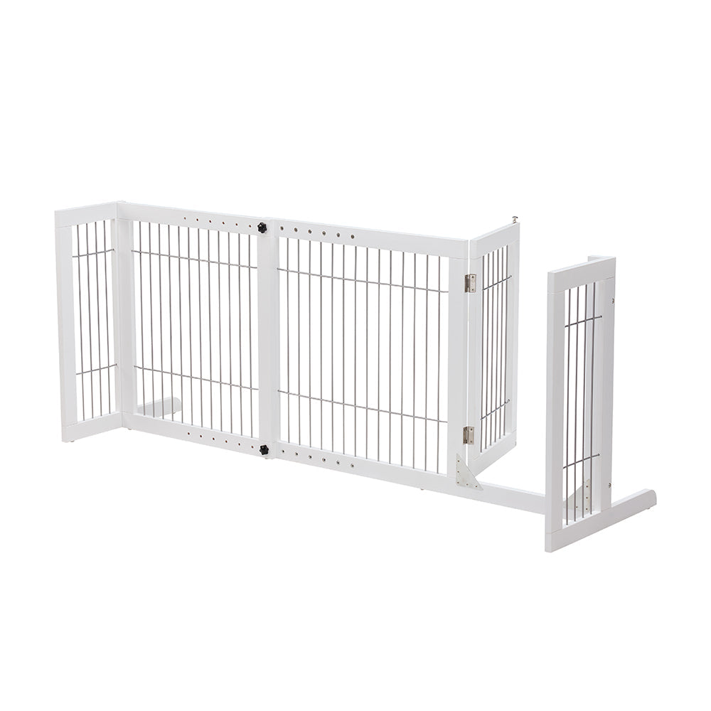 Freestanding Retractable Dog Barrier with Gate Small